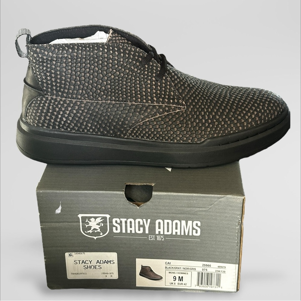 *NIB* Men’s Stacy Adams Cai Snakeskin Embossed Chukka Boot -‎ Size 9